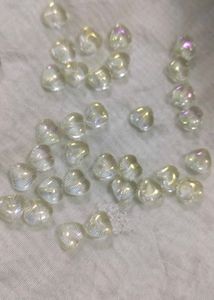 Iridescent Heart Shaped Beads