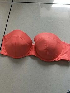 L Chic Coral Strapless Bra - Like New(old navy)