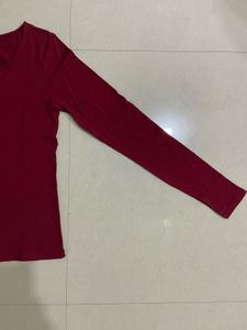 Burgundy Long Sleeve Tee