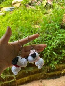 Crochet Handmade Keychain Snoopy
