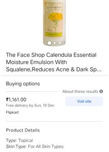 The Face Shop Essential Calendula Moisture Emulsio
