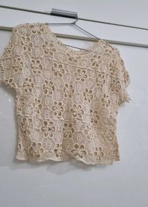 Floral Knit Lace Crop Top