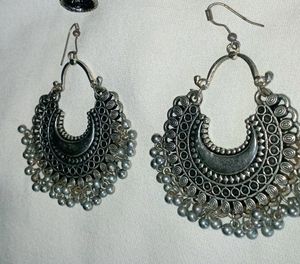 Combo Of 2 Silver Jhumkas.