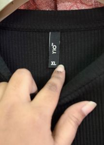 Black Ribbed Bodycon Dress