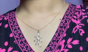 Gold Leaf Pendant Necklace