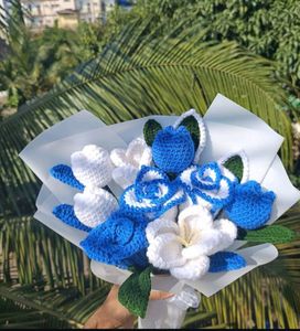 Crochet Blue 💙 Bouqt 💙✨