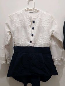 White Peplum Top