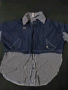 Fila Denim & Stripe Jacket