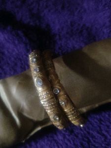 Vintage Gold Tone Kangan  Set Anti tarnish