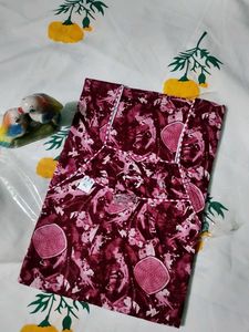 pure cotton Floral Nighty