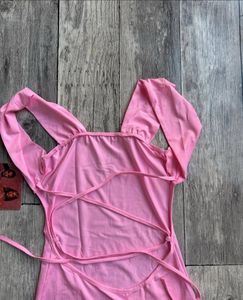 ✨ Elegant Pink Backless Bodycon Maxi Dress ✨