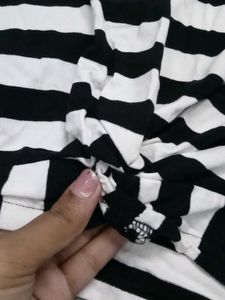 Striped Knot-Front Tee