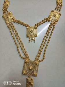 golden double necklace