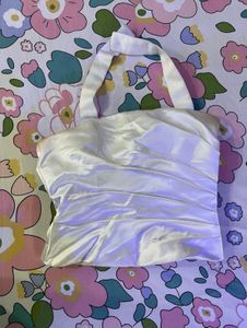 White corset top