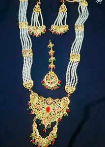 Pearl Necklace Earring & Headpiece Set