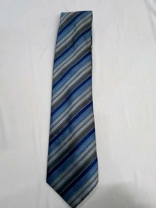 Striped Blue & Gray Tie