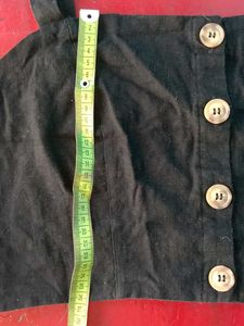 Cute Black Skirt with Buttons