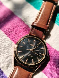 Timex Brown Leather Strap Watch