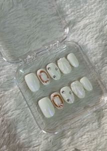 White Shell Nails