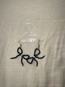 Y2K Bow Heart Drop Earrings