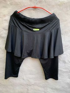 Black branded Skirted Leggings