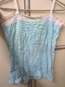 Striped Lace Cami Top