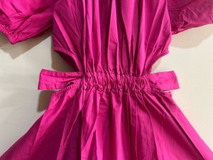 Pink Cutout Elegant Mini Dress