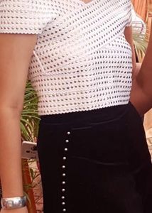 White Sequin Top