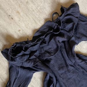 Blue Off-Shoulder Top