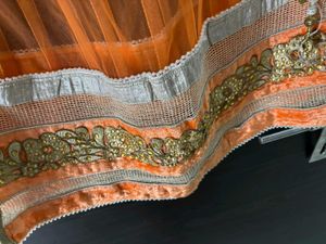 Embroidered Orange Ethnic Dress