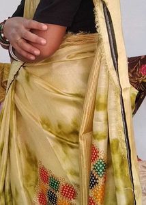 Tie-Dye Saree with Embroidery