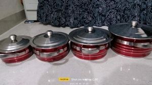 Pack Of 4 Serving Bowl With Steel Lids