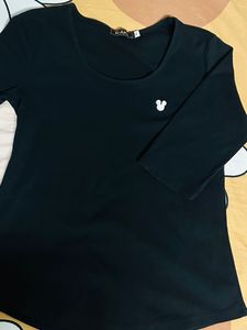 Black Mickey Mouse Top