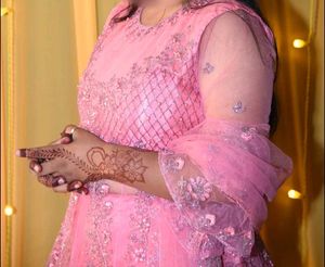 Elegant Pink Embroidered Lehenga Choli