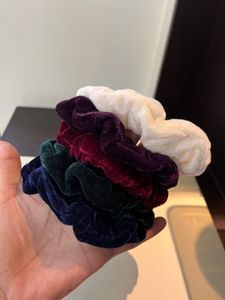 Set Of 5 Velvet Scrunchies