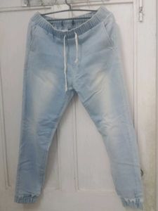 Light Wash Denim Joggers