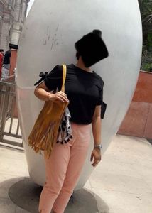 Black Top With Ribbon Tie On Sleeves