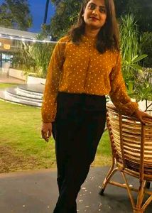 Mustard Round Neck Top & Tunics