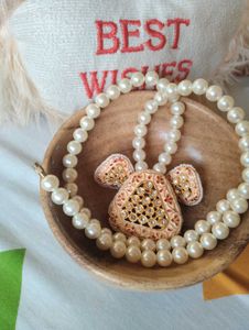 Pearl Necklace &amp; Earring Set