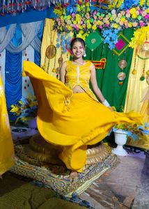 Yellow  skirt with top