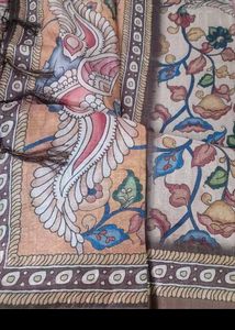Tussar Kalamkari Saree