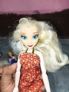 Elsa Doll in Red Floral Dress
