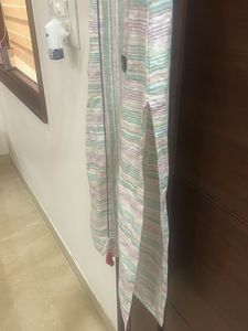 Striped Embroidered Kurta
