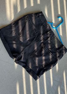 Black Denim Shorts