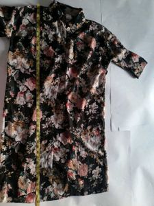 Floral Black Oversized Shirt