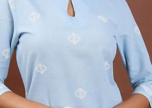 Blue Embroidered Kurta