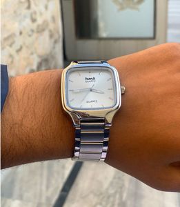 HMT Quartz Silver Square Watch