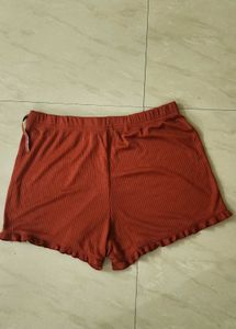 Red Ruffled Shorts