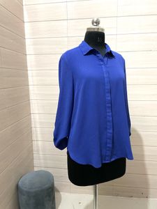 George Pintresty 🌸Blue Long Sleeve Blouse