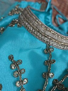 Cyan Ethnic Festive Lehenga